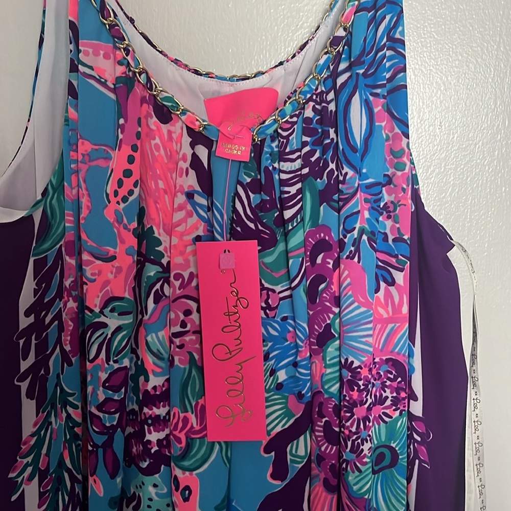 Lilly Pulitzer Blue & Purple Floral Maxi Dress - Picture 3 of 3